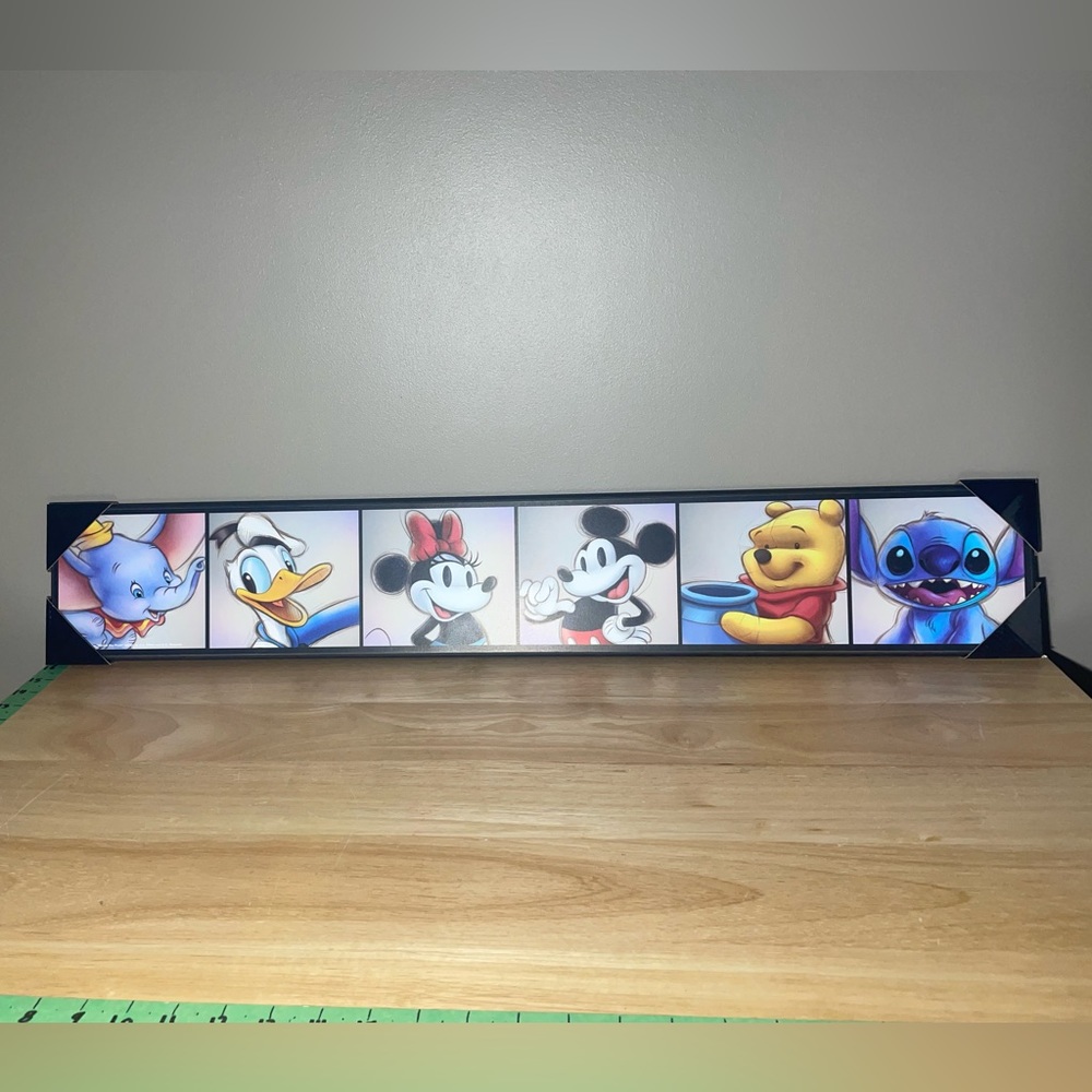Disney 100 Wall Art - Minnie and Mickey Mouse, Stitch, Dumbo, Pooh, Daffy Duck